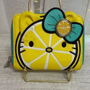 Loungefly Hello Kitty Lemon Yellow and Teal Wallet